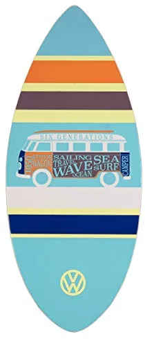 Board Masters VW Collection - Skimboard de Madera auténtica Volkswagen (104 cm) Unisex T1 Camper Bus (Rayas/Azul)