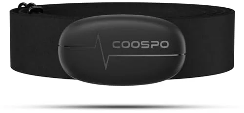 COOSPO H6 Banda de Frecuencia Cardiaca Bluetooth 4.0 Ant+ Monitor Sensor de Frecuencia Cardíaca Compatible con CoospoRide, Wahoo, adidas Run, Rouvy, Pulsoid