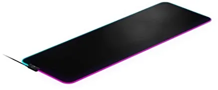 SteelSeries QcK Prism XL - Alfombrilla de ratón para juegos - Iluminación RGB de 2 zonas - Iluminación de eventos en tiempo real - Optimizada para sensores de juego - Tamaño XL (900mm x 300mm x 2mm)