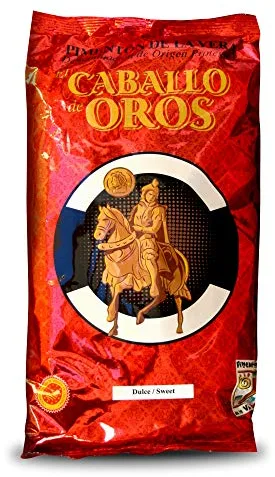 Pimentón de la Vera Ahumado Dulce Caballo De Oros D.O.P. Bolsa de 1 kilo