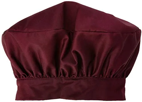MISEMIYA Gorro Chef Gorro Forma Seta 918 Gorro Frances Cocina Gorro Cocinero COCINERA Gorro Chef Gorro Forma Seta, Granate, Pack 1 Pcs, Talla Única