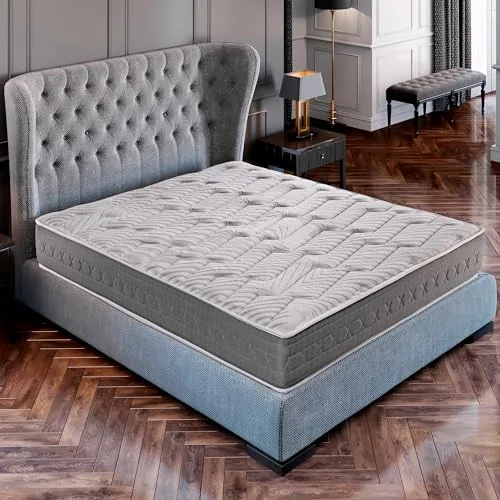 ROYAL SLEEP - Colchón Viscoelástico Hilo Carbono y Biocerámico | 150x190 | Altura 25cm | Firmeza Alta | Gama Alta | Efecto Antiestrés y Regenerador | Ceramic Plus