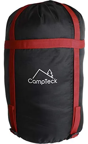 CampTeck U6954 - Funda Compresion Saco Ligera Bolsa de Viaje Bolsa Compresion Resistente al Agua para Saco de Bormir, Almacenar Ropa, Camping - Negro