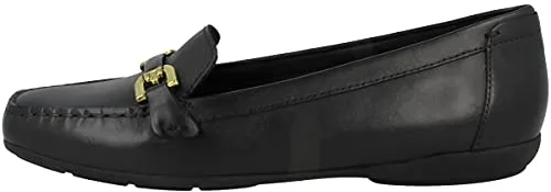 Geox Annytah Ms, Mocasines Transpirable con un Aspecto Clasico para Mujer, Negro (Black C9997), 42 EU