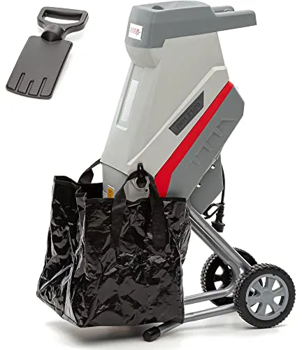 IKRA trituradora de cuchillas eléctrica IMH 2500, incl. saco colector, 45l, 2500W, incl. cuchillas reversibles, Gris y rojo