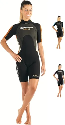 Cressi Med X Lady Shorty Wetsuit Black/Orange 2.5mm S/2