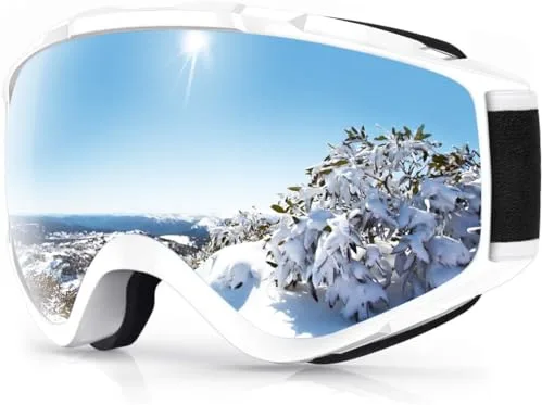 Findway Gafas de Esquí, Máscara Gafas Esqui Snowboard Nieve Espejo para Hombre Mujer Adultos Juventud Jóvenes OTG Compatible con Casco,Anti Niebla 100% Protección UV Gafas de Ventisca