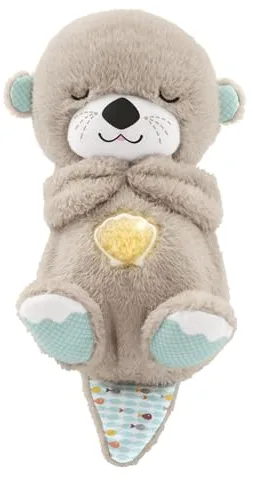 Fisher-Price Nutria Hora de Dormir - Peluche Musical - Con Movimiento, Sonidos y Luces Relajantes - Regalo para Bebés de 0+ Meses (FXC66)