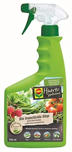 COMPO Bio Insecticida Stop, Insecticida para hortícolas y plantas aromáticas, Apto para agricultura ecológica, Control de plagas en hortalizas y plantas aromáticas, 750 ml