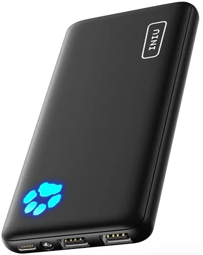 INIU Power Bank, Slimmest USB C Triple 3A de Alta Velocidad 10000mAh Bateria Externa, Bateria Portatil con Linterna para iPhone 17 16 15 14 13 X Pro MAX Samsung S22 S21 S20 iPad Tablet Airpods etc