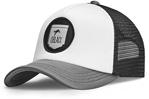 Oblack Gorras de Hombre Verano Gorra Beisbol Mujer Classic Gray Gorra Trucker Running para Mujer Gris Ajustable Sombrero Hombre Verano Transpirable Gorro con Visera Acolchada y Rejilla Negra