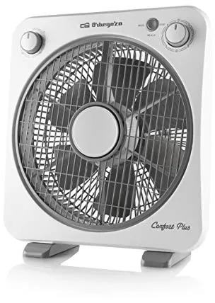 Orbegozo BF 0138 - Ventilador de suelo con 6 aspas, rejilla de protección giratoria bidireccional, 3 velocidades de ventilación, difusor rotativo, temporizador de 60 minutos, 40 W de potencia