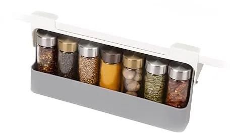 Joseph Joseph CupboardStore en el armario, almacenamiento de cocina bajo el estante especiero, organizador Gris