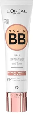 L'Oréal Paris BB C'est Magic Hell to Medium, crema de bálsamo para imperfecciones (BB Cream) para una tez de aspecto natural, hidratante, 30 ml