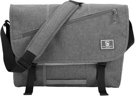 OIWAS Bandoleras Hombre Maletin Bolso Hombre Bandolera Bolsas mensajero para portátiles 15,6 Pulgadas para el Trabajo, la Escuela y los Viajes, Gris