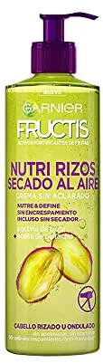 GARNIER Fructis - Nutri Rizos Secado al Aire Crema Sin Aclarado para Pelo Rizado u Ondulado - 400 ml
