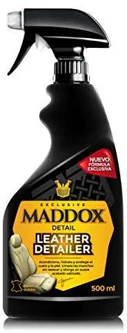 Maddox Detail - Limpiador Cuero Coche y Acondicionador | Limpieza Coche Tratamiento de Piel | Limpieza Coche Cuero y Eliminación de Suciedad y Manchas | Restaura Asientos | Leather Detailer 500ml