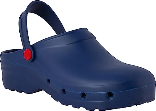 REPOSA Light Shock - Zuecos Sanitarios Mujer y Hombre en EVA, Suela Antideslizante SRC Antibacteriana y Correa, Zuecos Enfermera Anatómicos Antishock, Zapatos Sanitarios Transpirables Ultraligeros