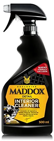 Maddox Detail | Limpiador de Tapicerias Textil, Alfombrillas, Techos, y Alcántara | Limpieza Coche Interior | Limpia Tapicerias Coche en Profundidad | Productos Limpieza Coche | Interior Cleaner 500ml