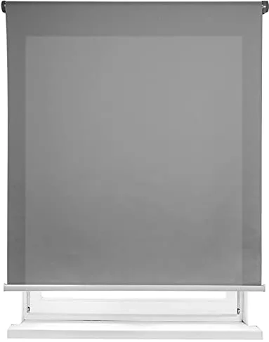 MERCURY TEXTIL-Estor Enrollable translúcido Liso (Gris, 150x180cm)