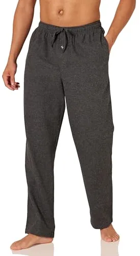 Amazon Essentials Pantalón de Pijama de Franela Transpirable (Disponible en Tallas Grandes y Altas) Hombre, Carbón Mezcla, L