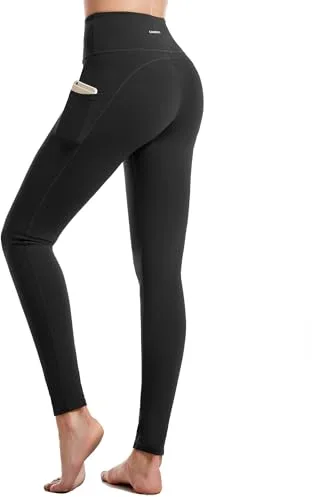 CAMBIVO Mallas Deporte Mujer, Leggins Deportivos Cintura Alta, Leggings Mallas Push up, Pantalones Yoga con Bolsillos para Yoga Pilates Gimnasio Deporte Gym Running