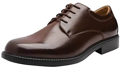 Bruno Marc Zapatos de Vestir Oxfords Zapatos de Cordones Clásico Zapatos de Traje Formales Derby para Hombre,Size 43,Marron/Oscuro,DOWNING-02