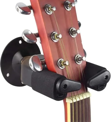 Surplex Soporte de guitarra con base, Gancho Stand con bloqueo de seguridad para Guitarra para montaje en pared, para Guitarra Eléctrica Acústica Bajo Sajona Ukulele Violín Mandolina