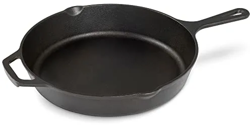 Navaris Sarten Hierro Fundido Induccion 30 cm - Sartenes de Hierro Fundido Induccion Vitrocerámica Horno Barbacoa Cocina de Gas - Sartén Antiadherente 30 cm con 2 Asas - Cast Iron Pan