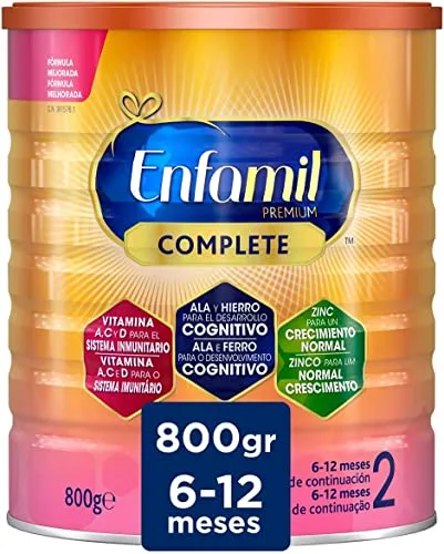 Enfamil Premium Complete 2 - Leche Infantil De Continuación Para Lactantes Bebés De 6 A 12 Meses - 800 g