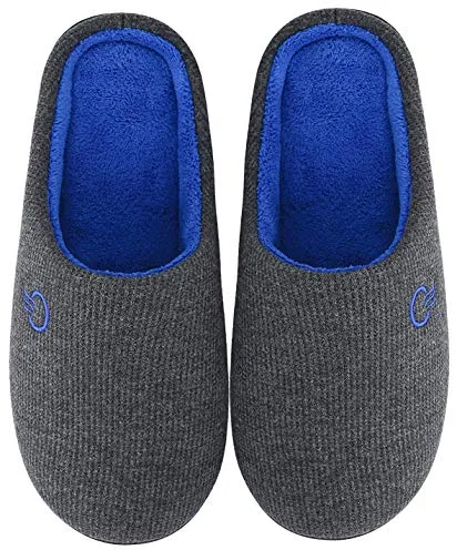 Mishansha Zapatillas de Estar por Casa Hombre Mujer Invierno Zapatillas Casa Cómodas con Memory Foam para Otoño, Blanditas/Mulliditas y calientes(Gris, 42/43 EU)