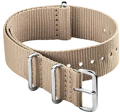 Archer Watch Straps - Correas de Reloj Estilo NATO Clásico de Nailon (Caqui, 20mm)