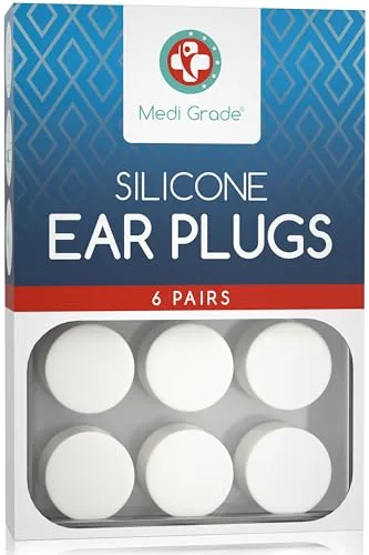 Tapones Oídos de Medi Grade [6 Pares] – Tapones Oidos de Silicona para los Oídos de Ajuste Personalizado - Tapones Oidos Dormir que Bloquean 27dB Anti Ronquidos