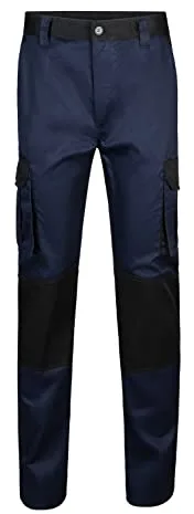 VELILLA 103020B; Pantalón Bicolor Multibolsillos, Azul Navy y Negro; Talla 44