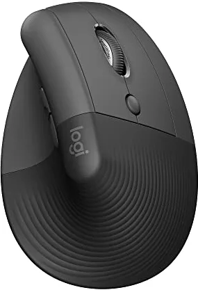 Logitech Lift Ratón Ergonómico Vertical, Inalámbrico, Bluetooth o Receptor Logi Bolt USB, clics Silenciosos, 4 Botones, Compatible con Windows/macOS/iPadOS, portátil, PC - Grafito