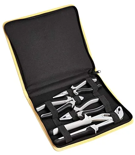 Amazon Basics Juego de alicates, 4 piezas, Negro y Plateado
