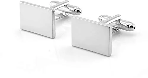 Longsing Gemelos para Los Hombres Par de Camisas Clásicas de Gemelos de Plata para Hombres para Fiestas de Bodas en Conferencias