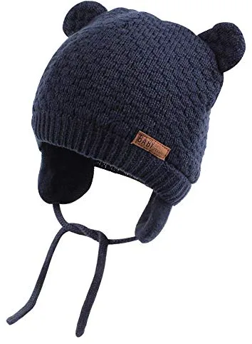 DRESHOW Sombrero de Bebé Gorro de Bebé Niña Lindo Oso Oreja Recién Beanie Gorro de Punto Cálido para Otoño Invierno