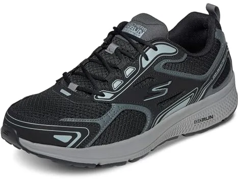 Skechers Go Run Consistent, Zapatillas de trail running Hombre, Black Grey, 42.5 EU