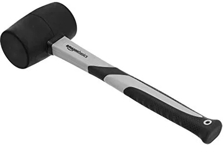 Amazon Basics Maza con mango de fibra de vidrio, 450 g, Negro