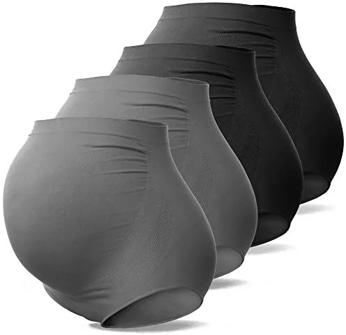 SUNNYBUY Ropa interior premamá de cintura alta, sin costuras, suave, cubre la barriga, para mujer, M