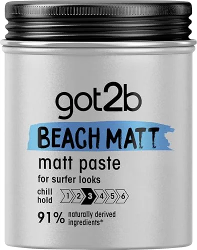 Got2b - Cera fijadora Beach Matt, Con efecto mate, Fijación media, No es pegajoso, 100 ml