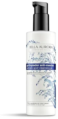 BELLA AURORA - Gel Limpiador Facial Antimanchas 200 ml, Limpia y Desmaquilla, para Todo Tipo de Piel, Ilumina, Unifica y Aclara la Piel, Exfolia Suavemente, Piel Suave y Confortable