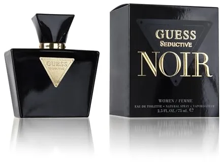 GUESS Seductive Noir, Eau de Toilette para Mujer, Colonia Floral, Fragancia Seductora, Larga Duración, 75 ml