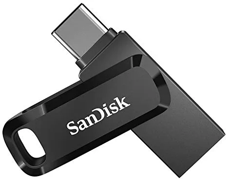 SanDisk Ultra Dual Drive Go USB Type-C, Memoria Flash 256 GB (con conectores USB Type-C y Type-A reversibles, para Android móviles, Tabletas, Macs y Ordenadores, hasta 400 MB/s) Negro