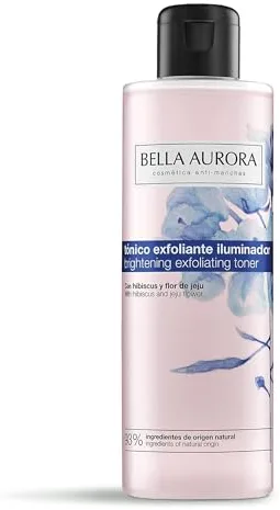 BELLA AURORA - Tónico Exfoliante Iluminador 200 ml, Tónico Facial, Antimanchas, Elimina Impurezas y Restos de Maquillaje, Exfoliante, Tonificante e Iluminador, con Flor de Jeju
