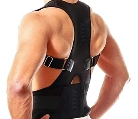 Cinturón de hombro postural - espalda - mujer - hombre - ajustable - soporte lumbar magnético - corrector de postura - talla xl - idea de regalo de cumpleaños