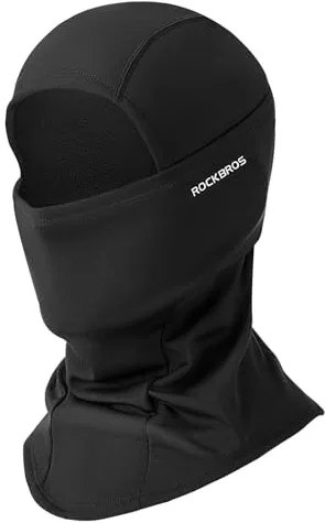 ROCKBROS Pasamontañas Anti Viento Transpirable para Deportes al Aire Libre Bicicleta Motocicleta Snowboard Esquí Ciclismo para Otoño Invierno Hombre y Mujer, Negro