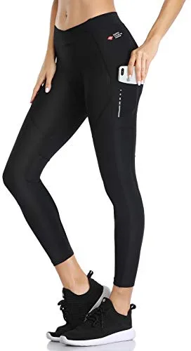 Santic Pantalon Ciclismo Mujer Culotte 7/8 Bicicleta Largo Badana Acolchado Las Medias Transpirables Antideslizante XL
