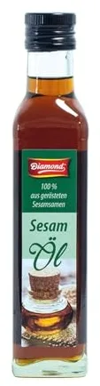 DIAMOND Aceite de sésamo, de 100% semillas de sésamo tostadas, un deleite culinario con un sabor a nuez - 1 x 250 ml